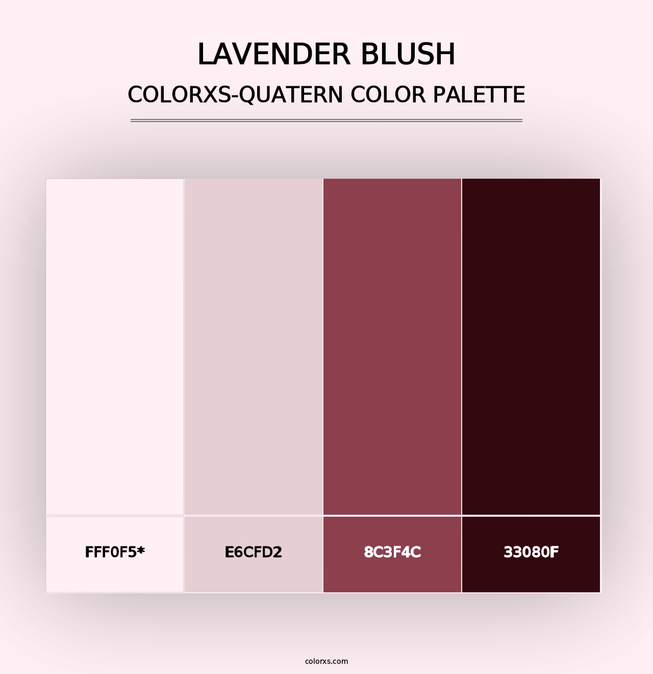 Lavender Blush - Colorxs Quad Palette