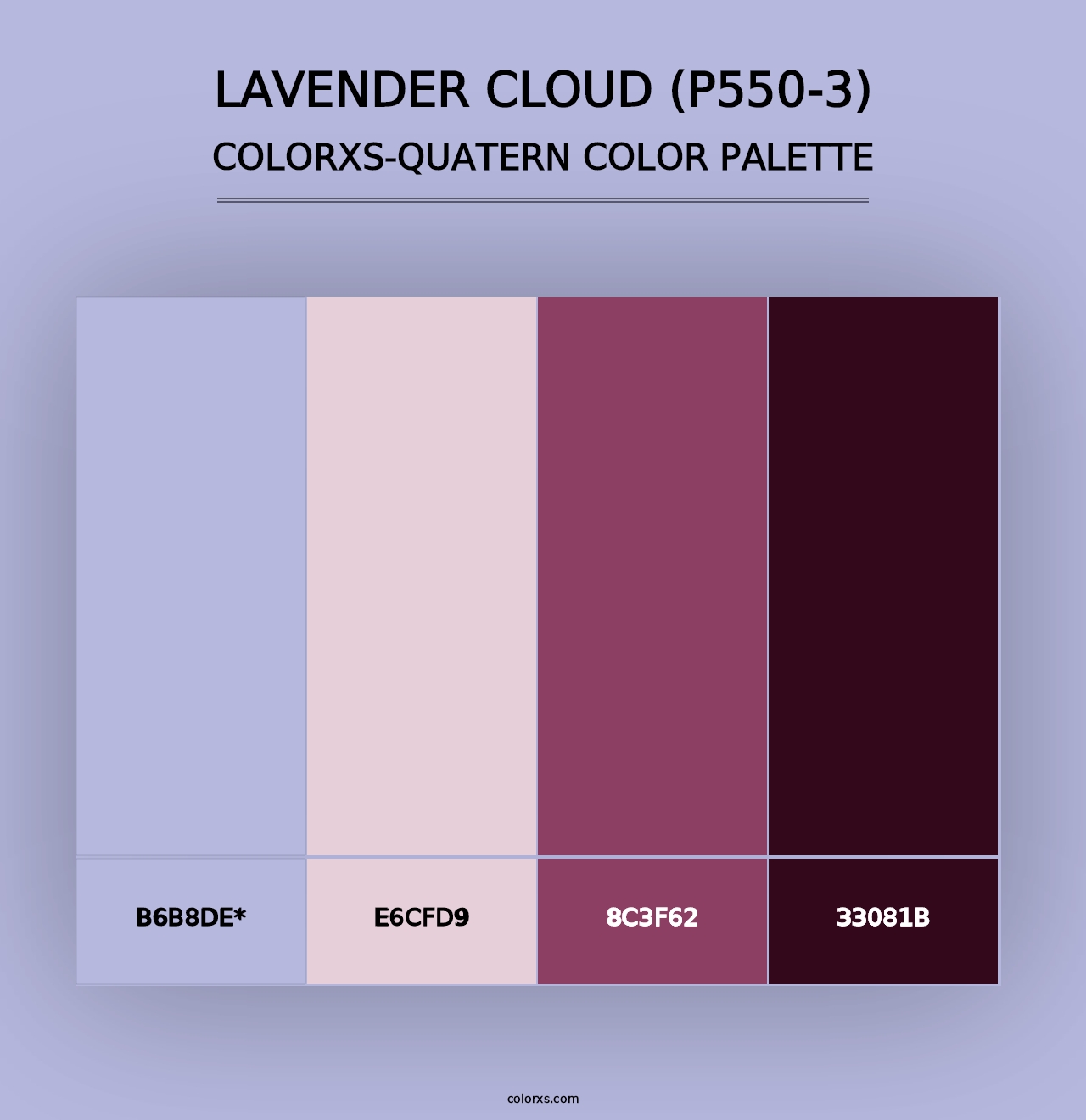 Lavender Cloud (P550-3) - Colorxs Quad Palette