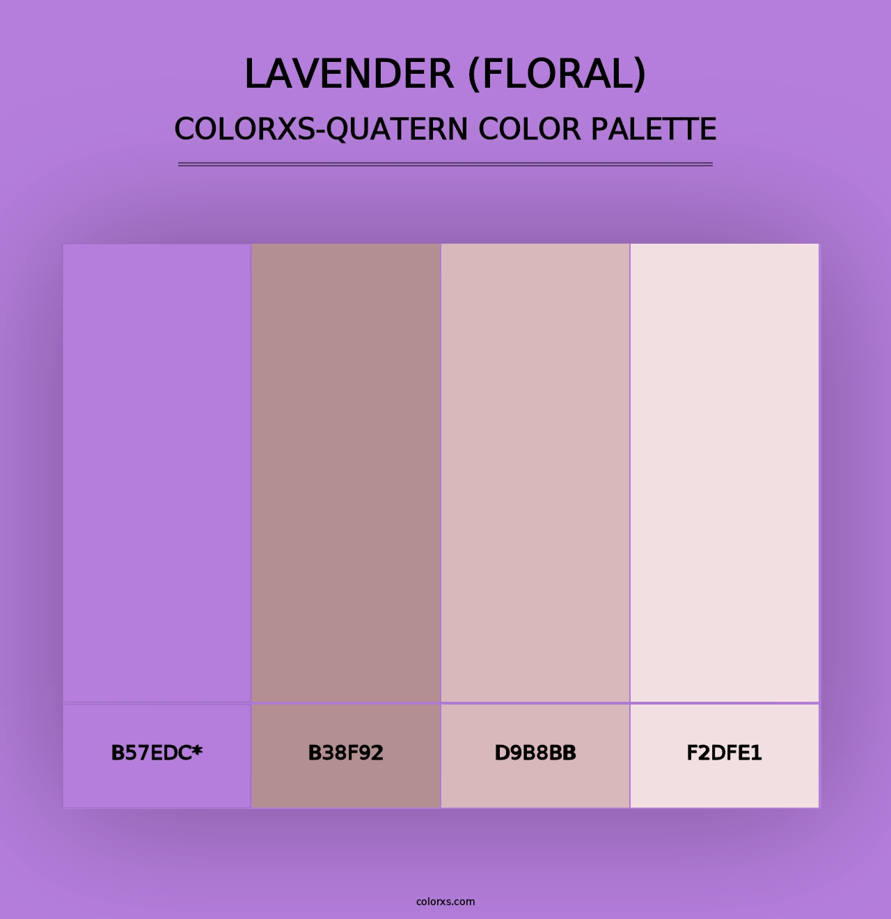 Lavender (Floral) - Colorxs Quad Palette