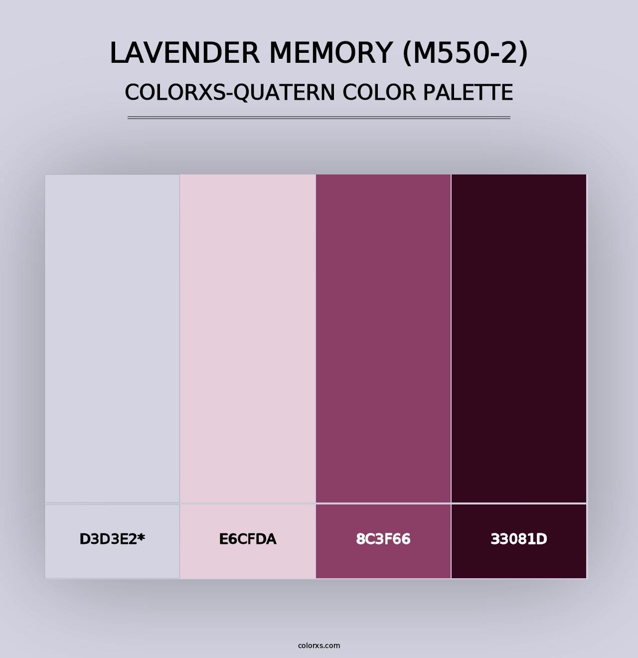 Lavender Memory (M550-2) - Colorxs Quad Palette