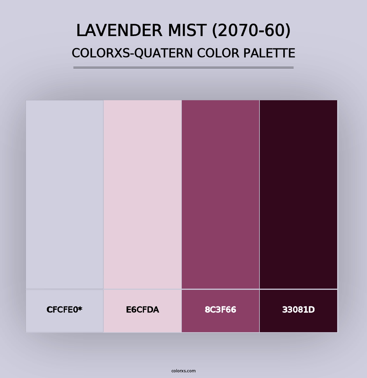 Lavender Mist (2070-60) - Colorxs Quad Palette