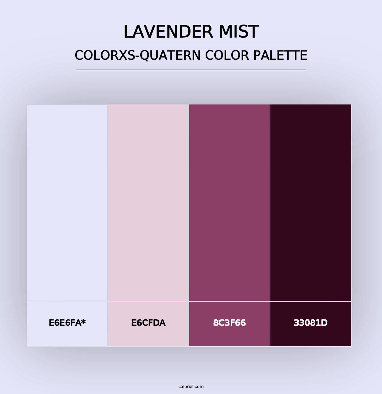 Lavender Mist - Colorxs Quad Palette