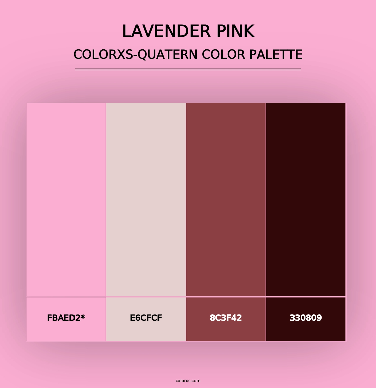 Lavender Pink - Colorxs Quad Palette