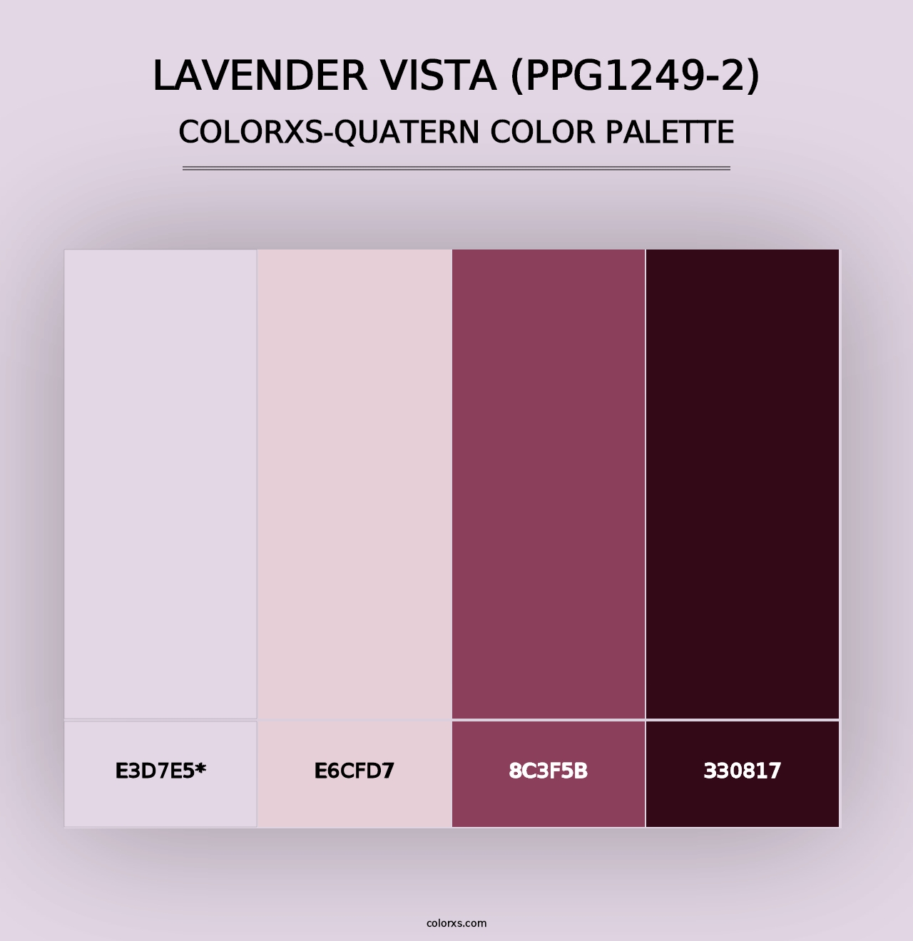 Lavender Vista (PPG1249-2) - Colorxs Quad Palette