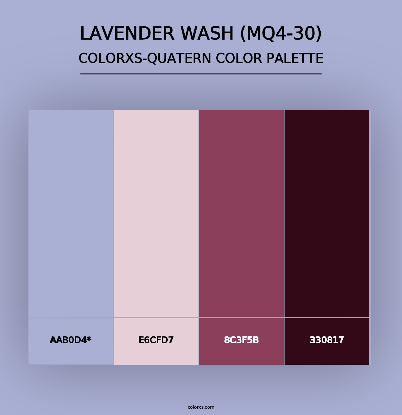 Lavender Wash (MQ4-30) - Colorxs Quad Palette