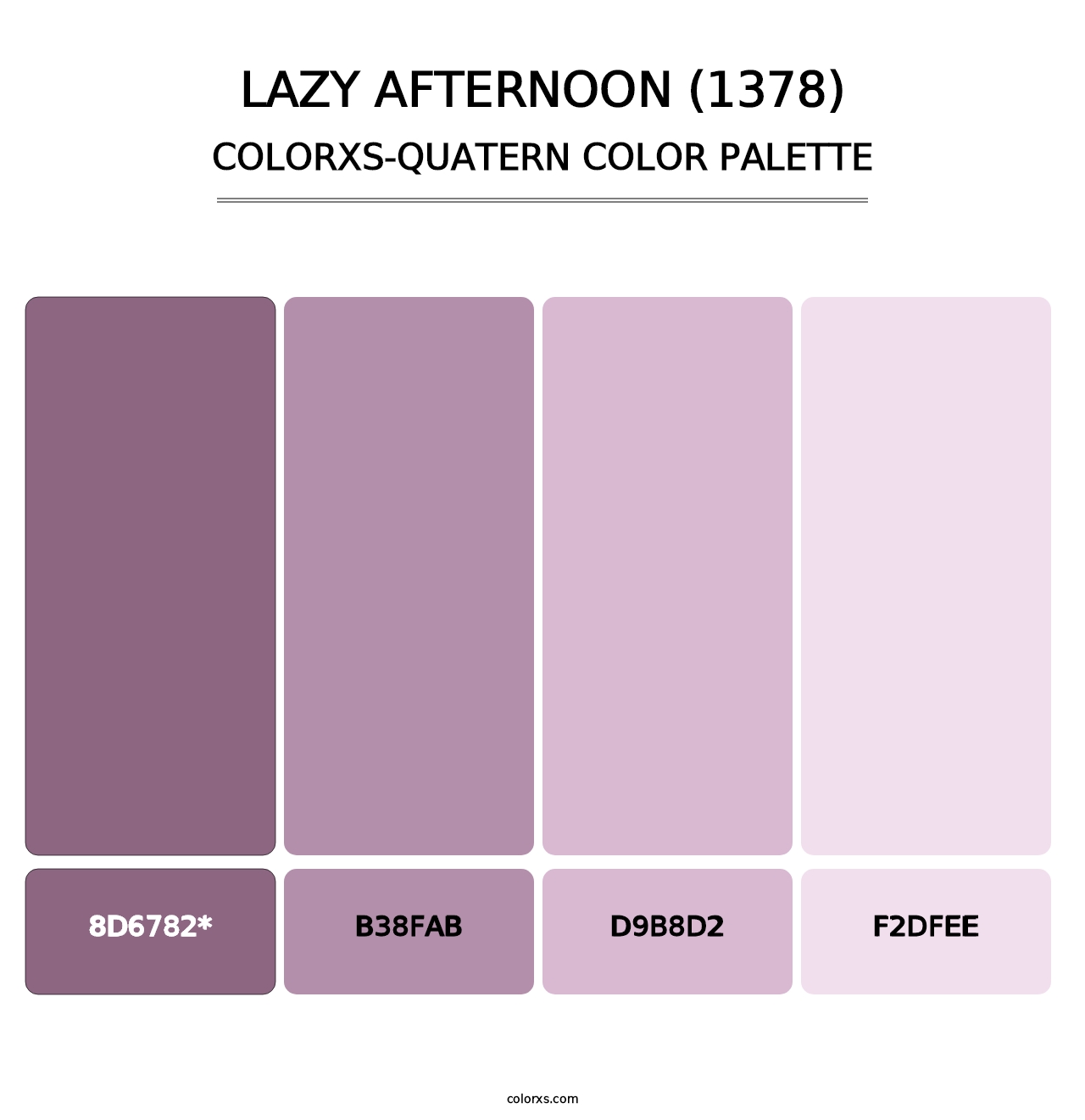 Lazy Afternoon (1378) - Colorxs Quad Palette