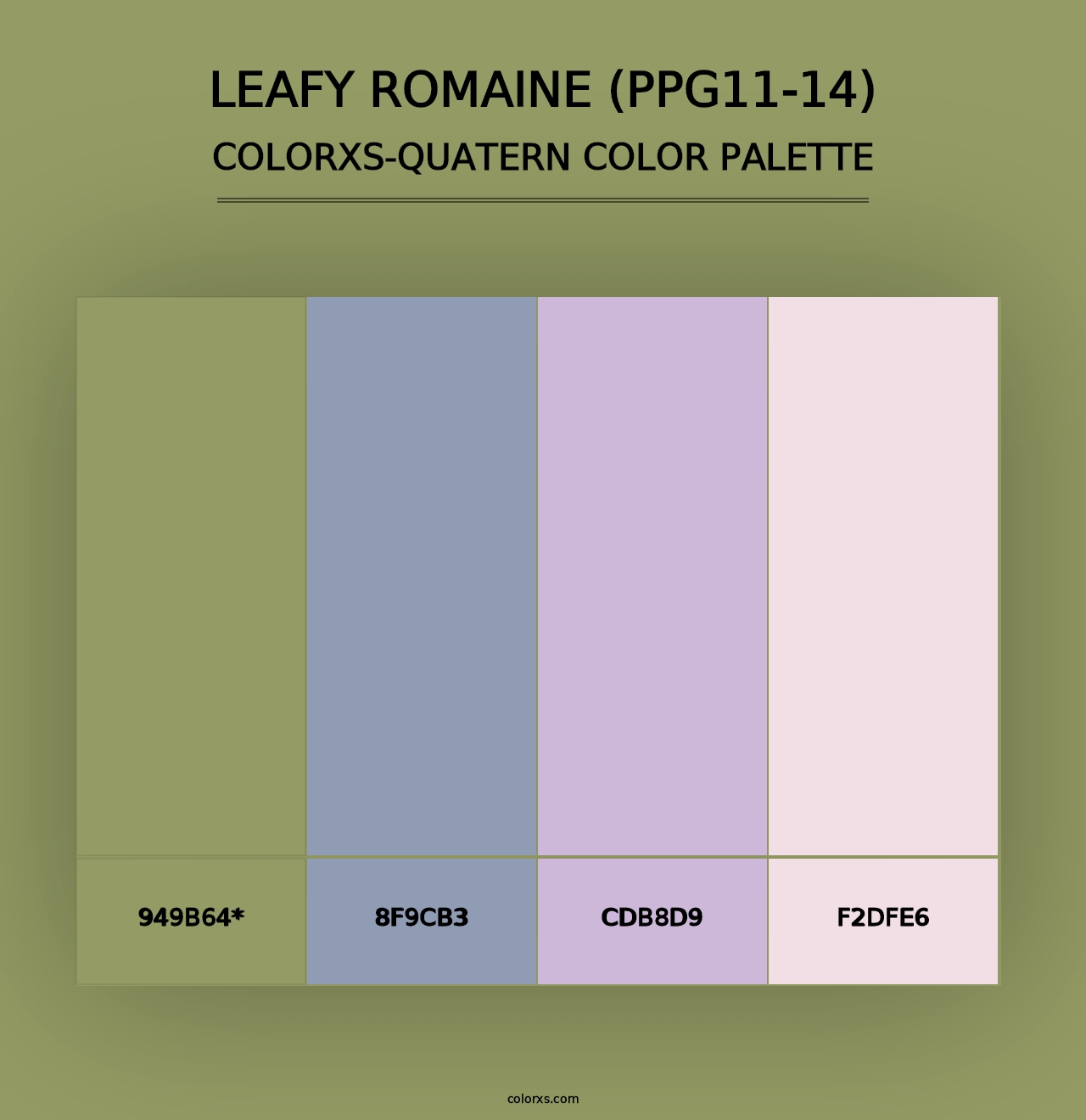 Leafy Romaine (PPG11-14) - Colorxs Quad Palette