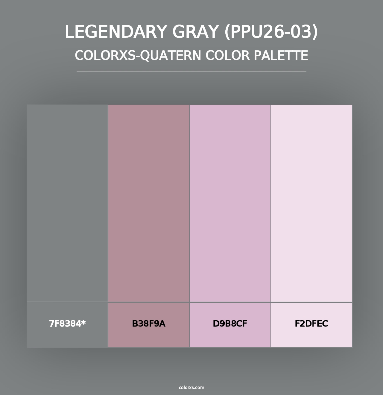 Legendary Gray (PPU26-03) - Colorxs Quad Palette