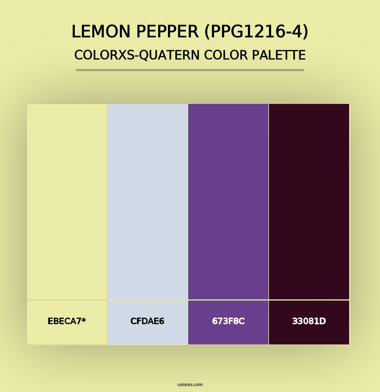 Lemon Pepper (PPG1216-4) - Colorxs Quad Palette