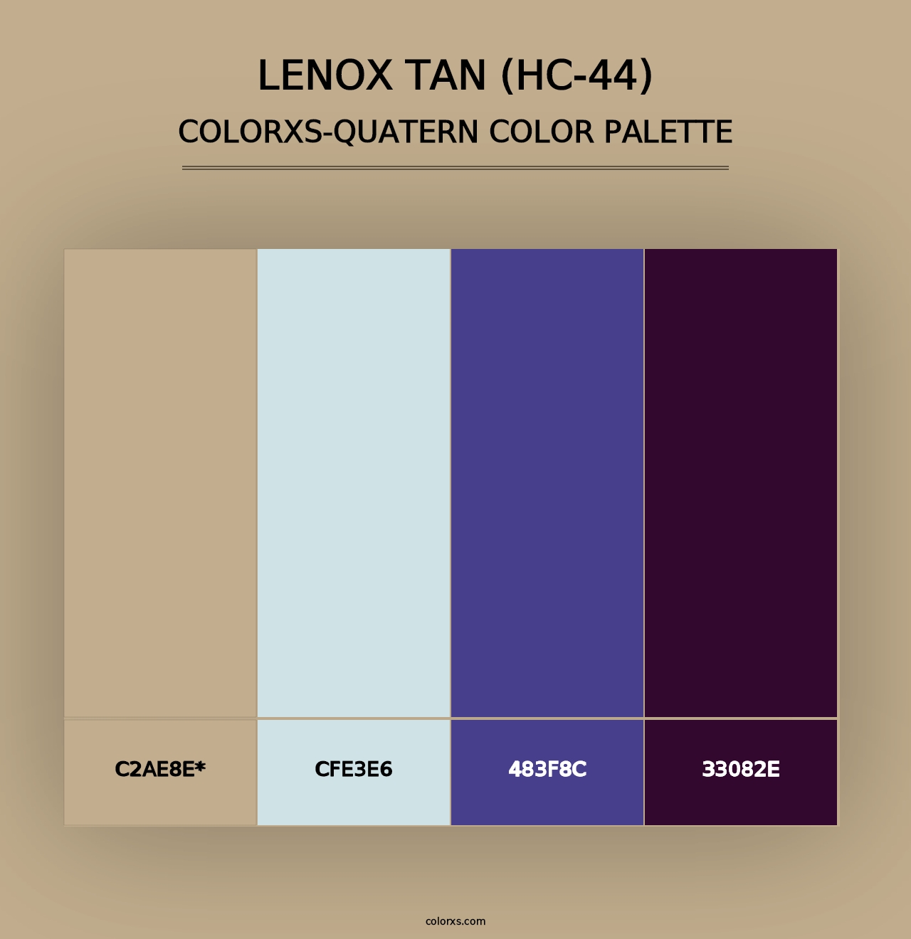 Lenox Tan (HC-44) - Colorxs Quad Palette