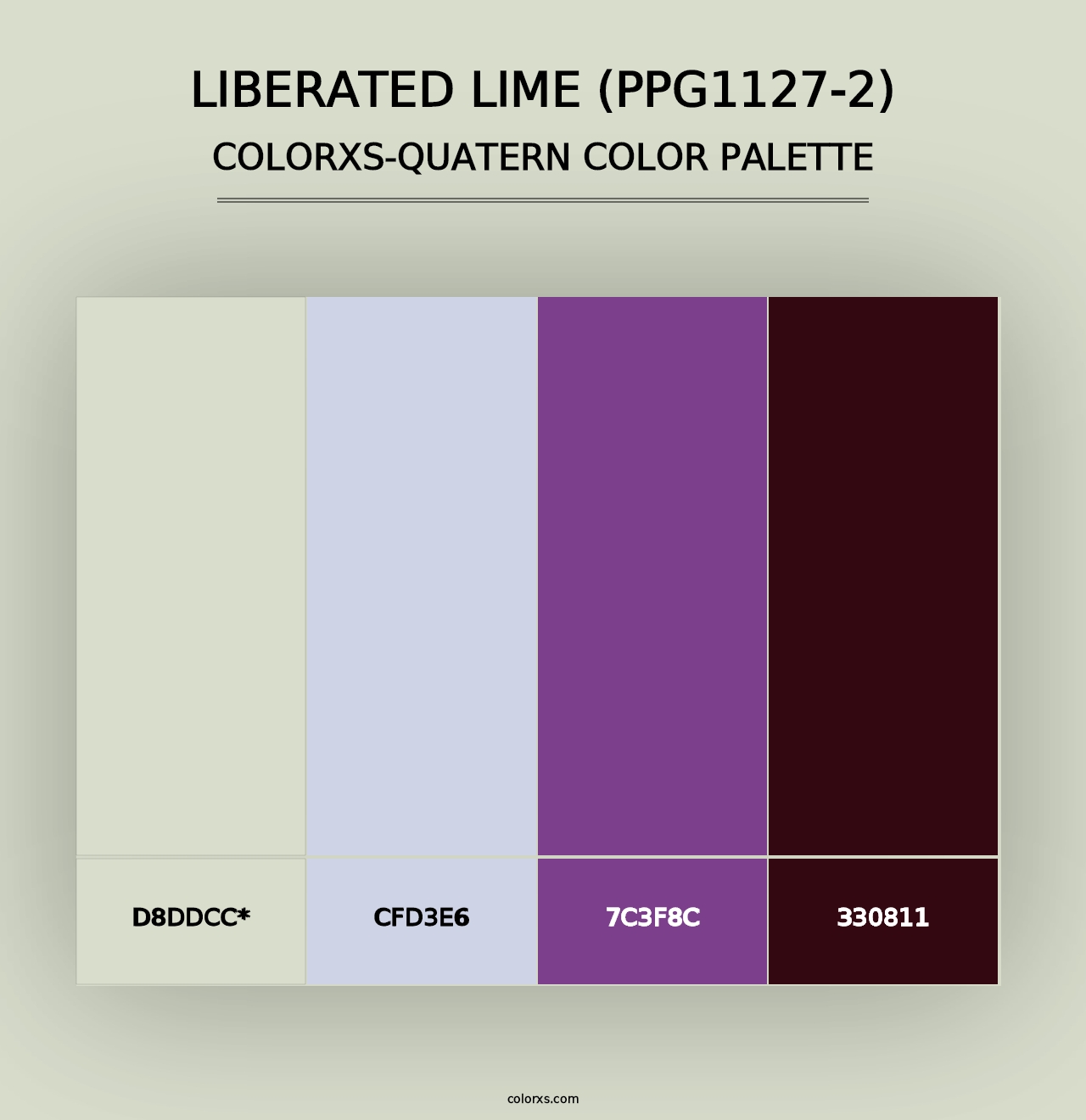 Liberated Lime (PPG1127-2) - Colorxs Quad Palette