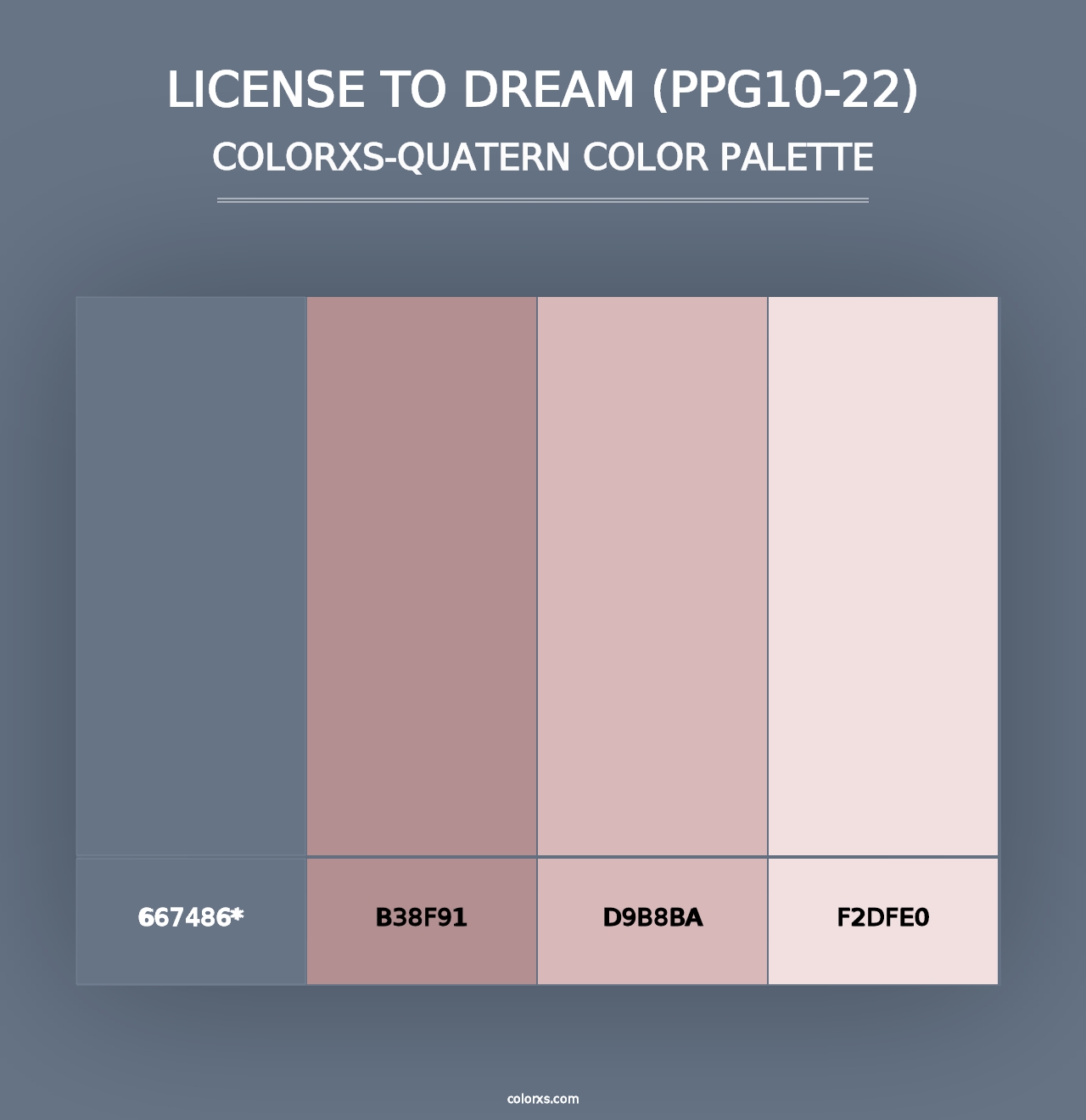 License To Dream (PPG10-22) - Colorxs Quad Palette