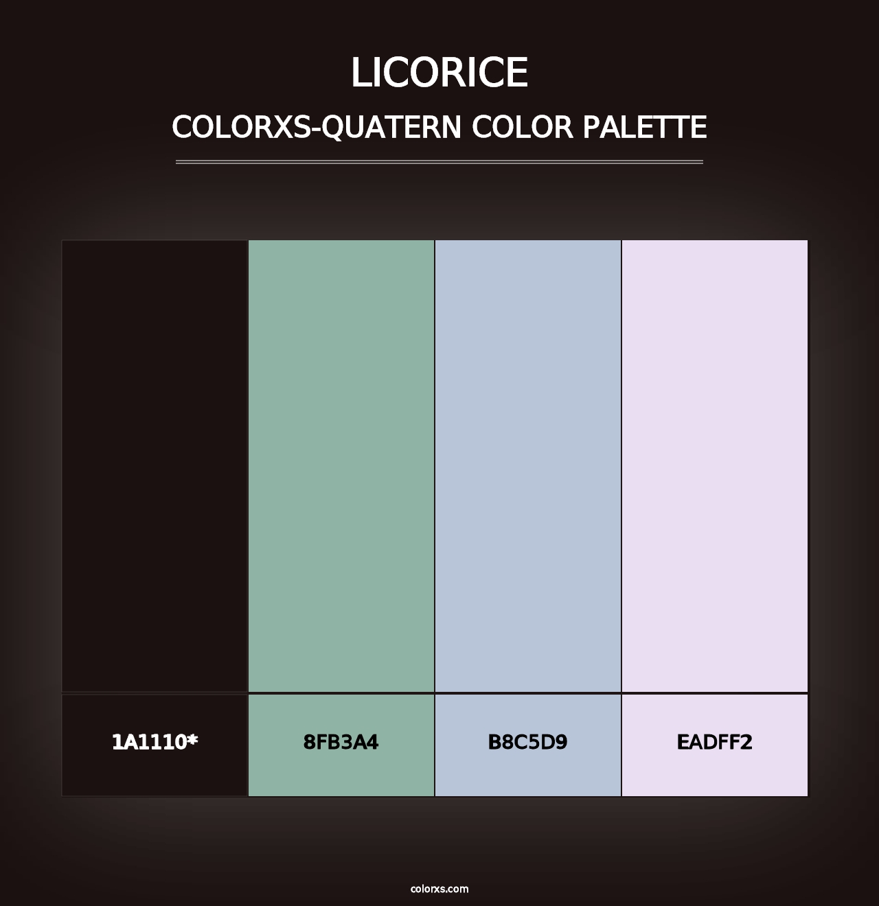 Licorice - Colorxs Quad Palette