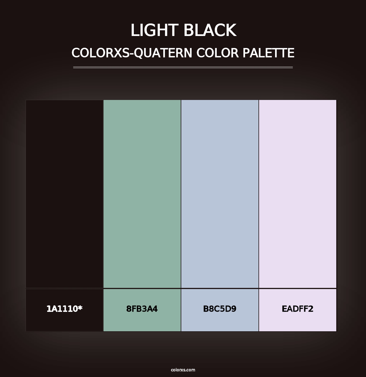 Light Black - Colorxs Quad Palette