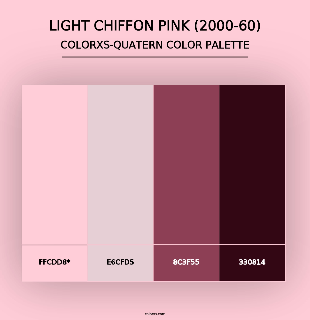 Light Chiffon Pink (2000-60) - Colorxs Quad Palette