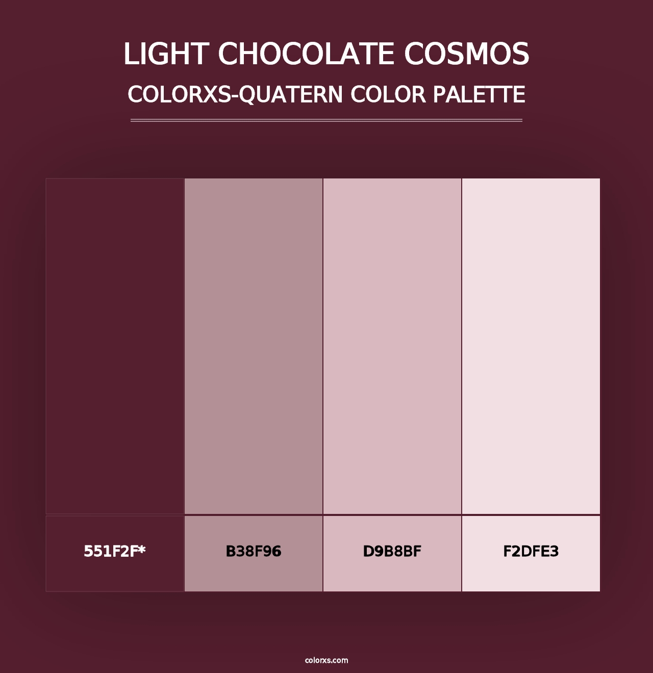 Light Chocolate Cosmos - Colorxs Quad Palette