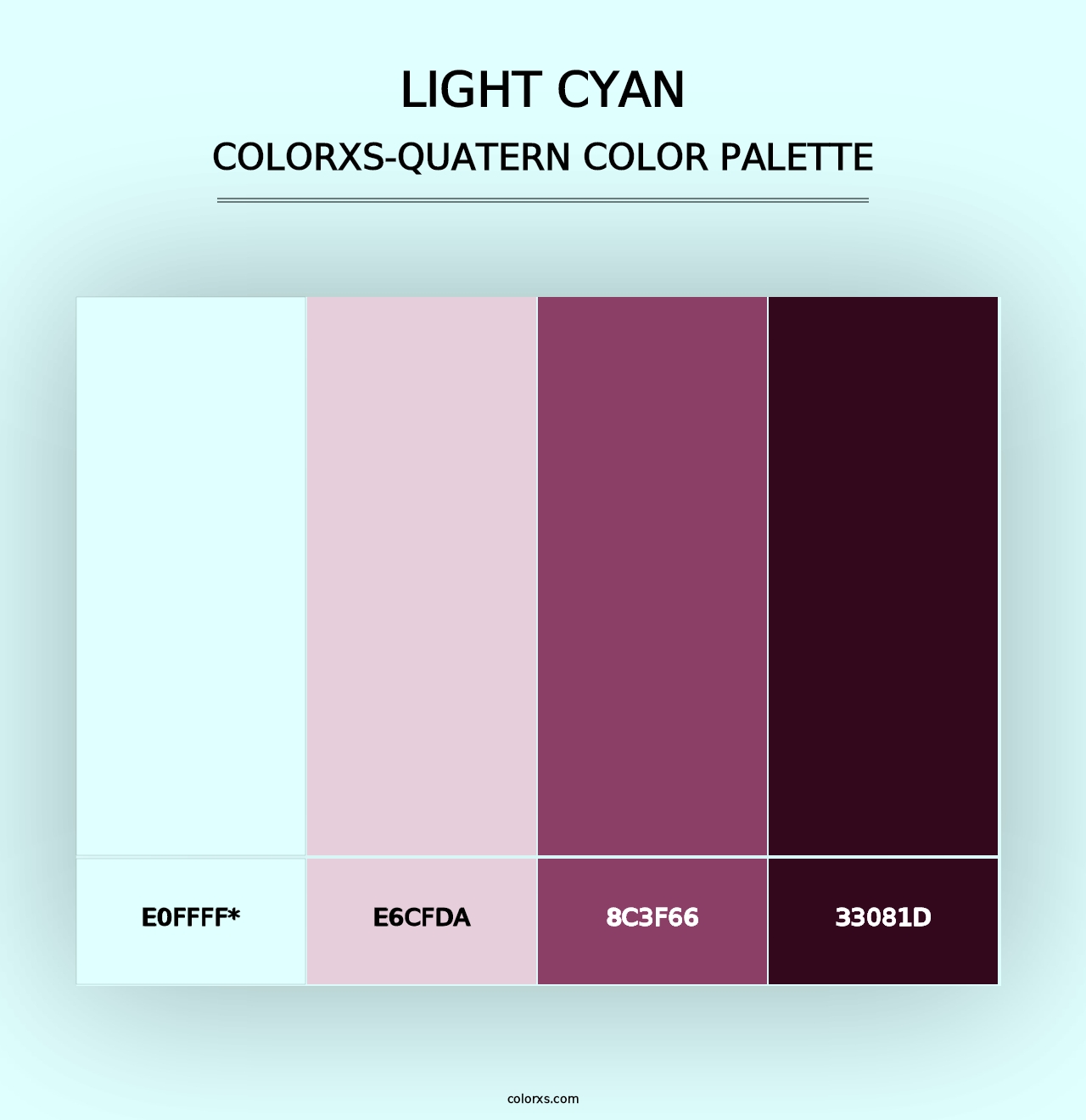 Light Cyan - Colorxs Quad Palette