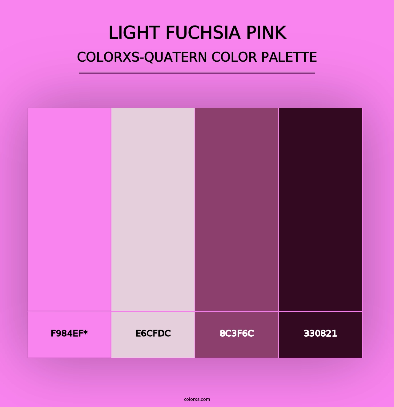 Light Fuchsia Pink - Colorxs Quad Palette