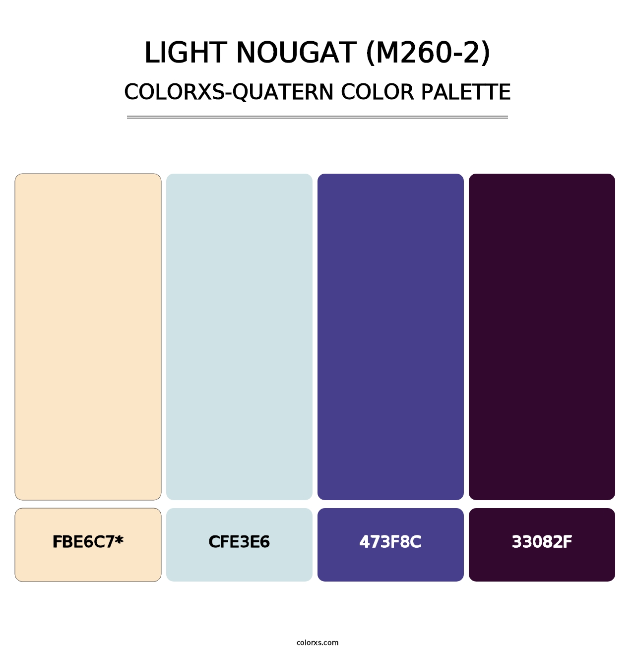 Light Nougat (M260-2) - Colorxs Quad Palette