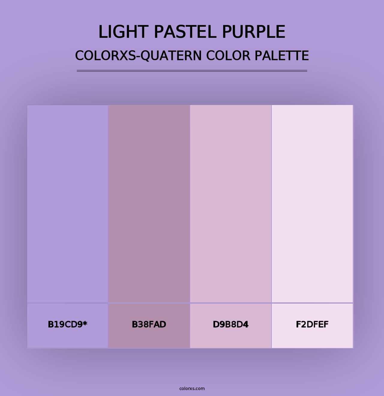 Light Pastel Purple - Colorxs Quad Palette