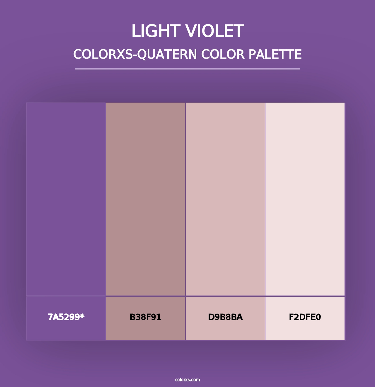 Light Violet - Colorxs Quad Palette