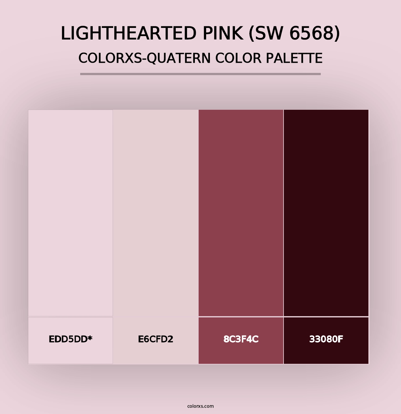 Lighthearted Pink (SW 6568) - Colorxs Quad Palette