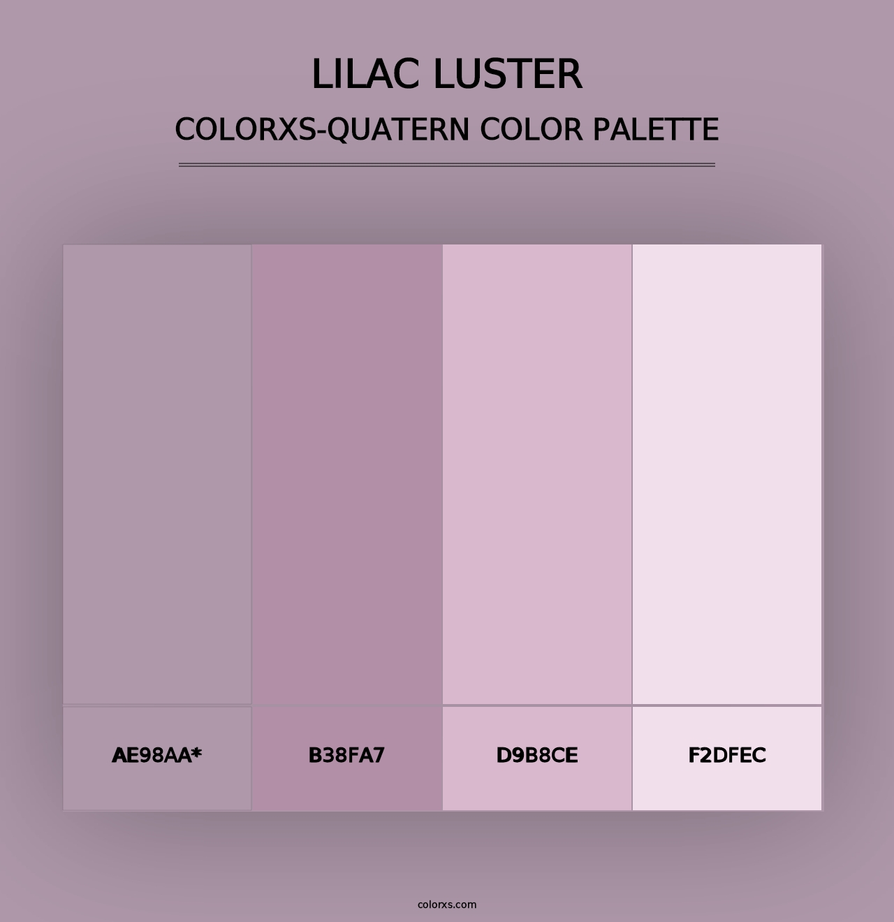 Lilac Luster - Colorxs Quad Palette