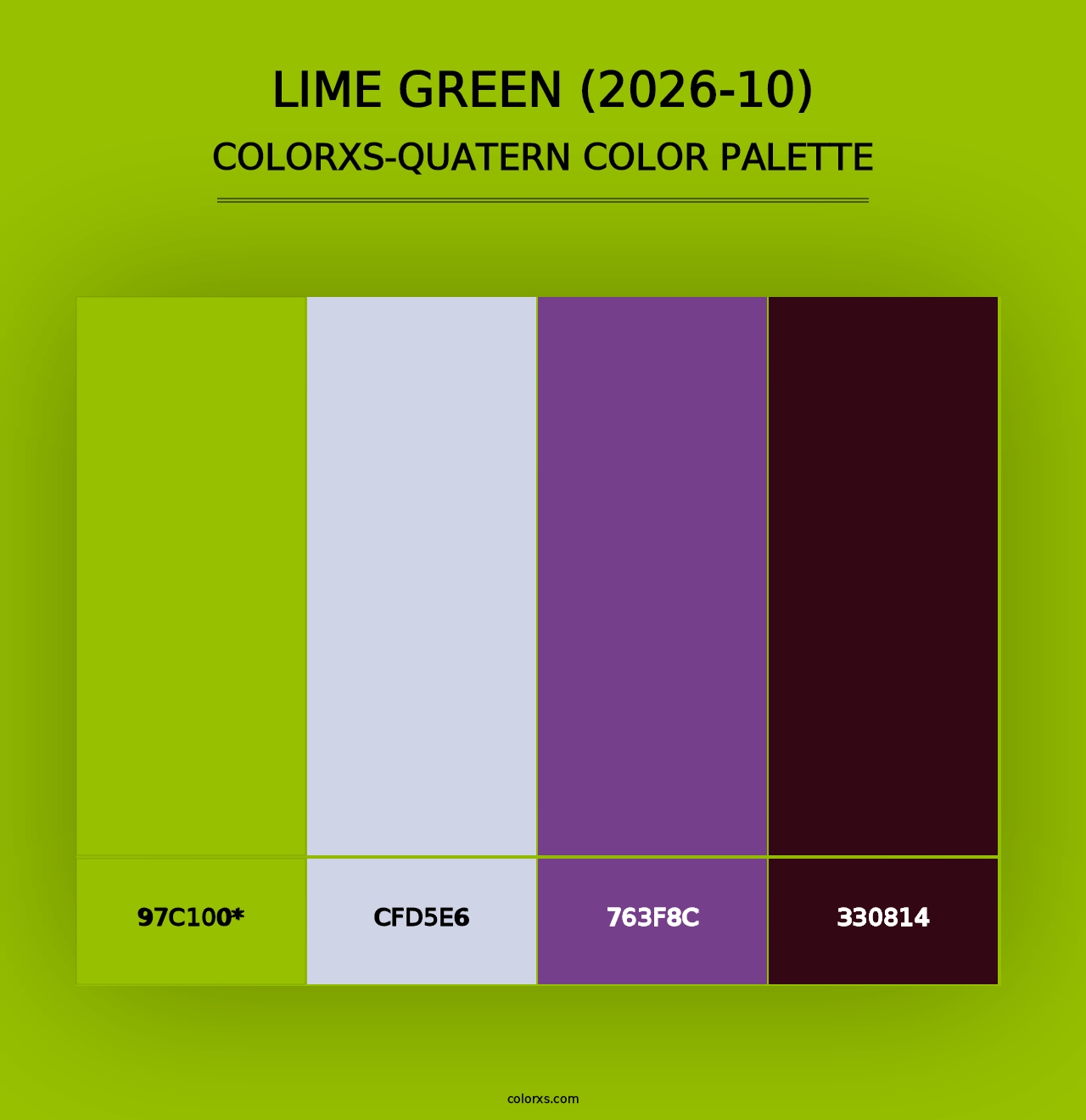 Lime Green (2026-10) - Colorxs Quad Palette