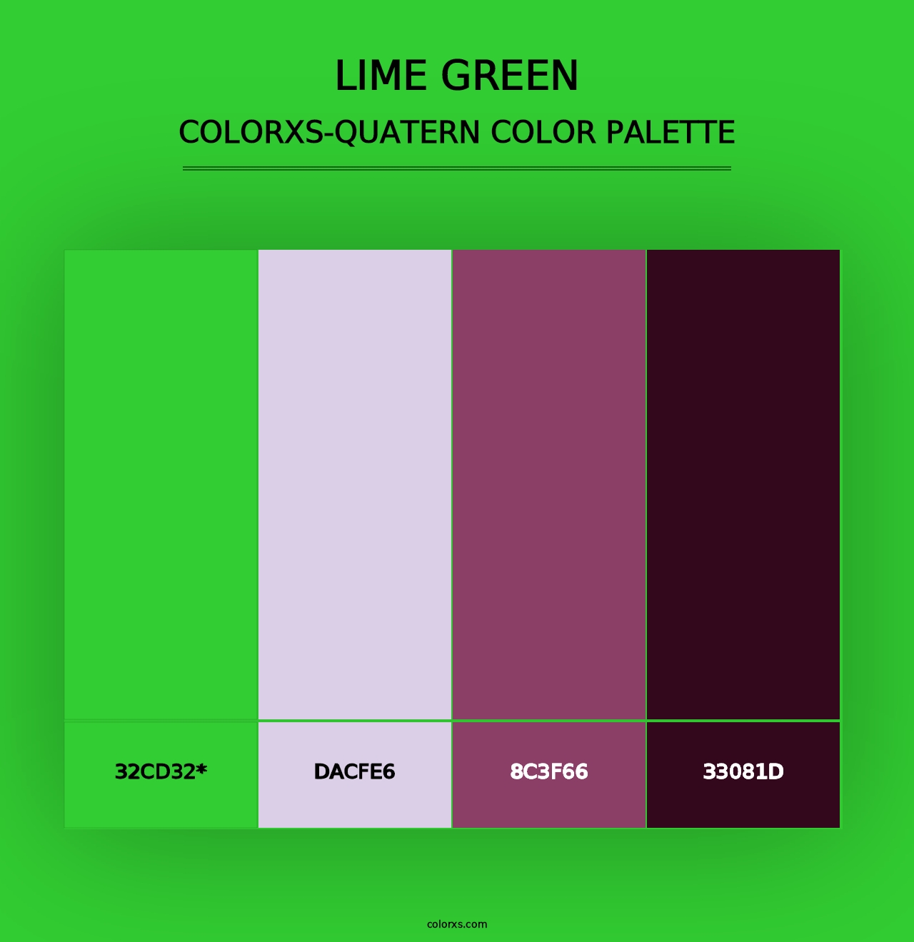 Lime Green - Colorxs Quad Palette