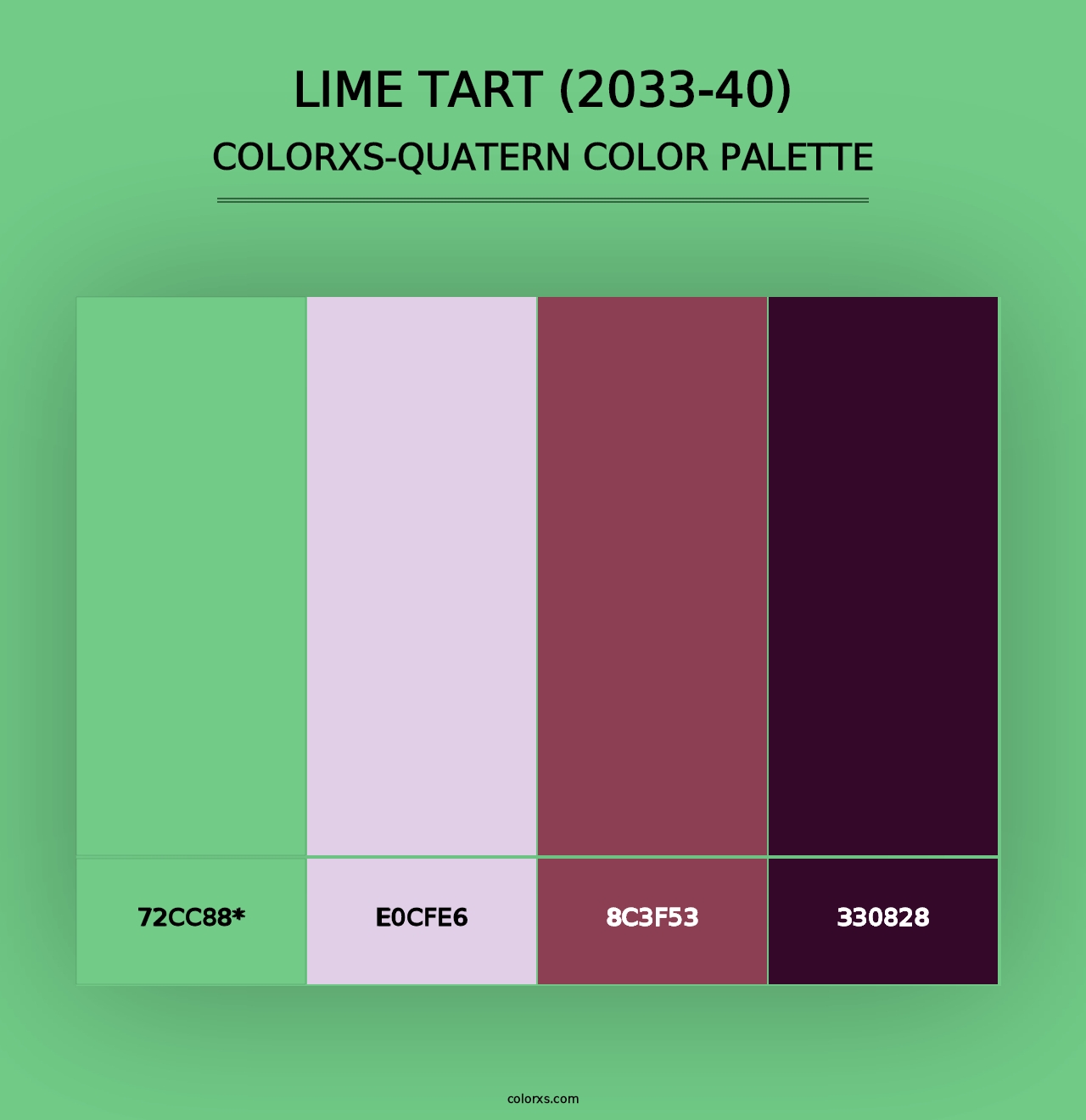 Lime Tart (2033-40) - Colorxs Quad Palette