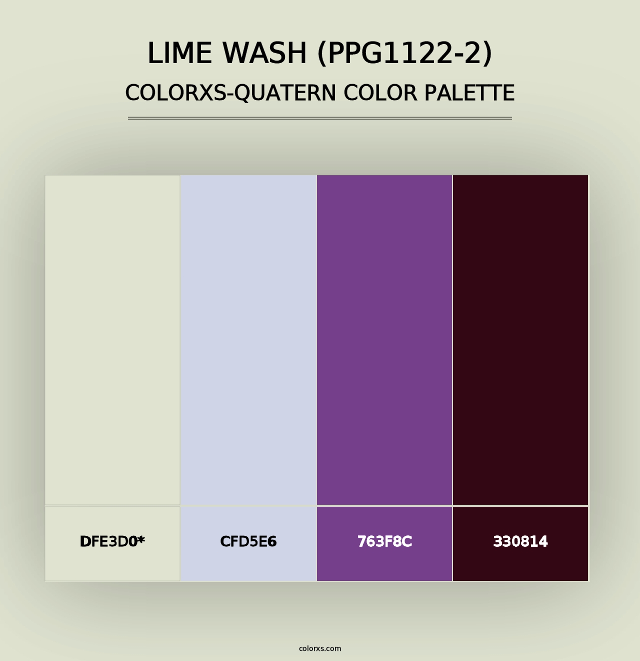 Lime Wash (PPG1122-2) - Colorxs Quad Palette