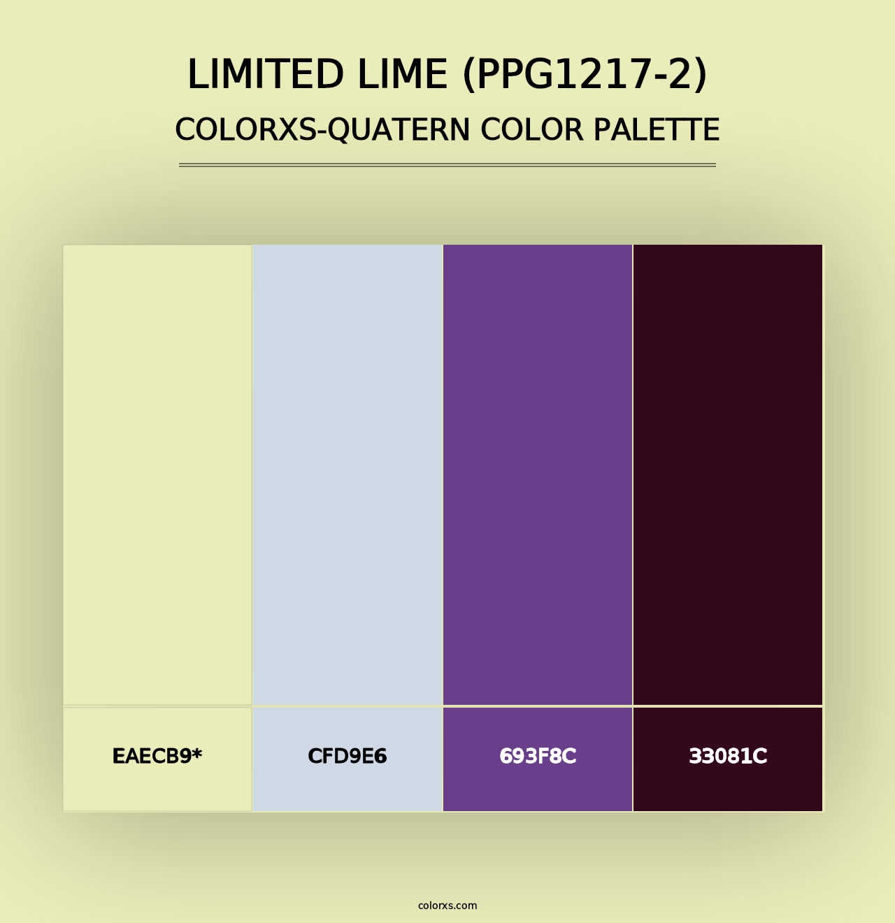 Limited Lime (PPG1217-2) - Colorxs Quad Palette