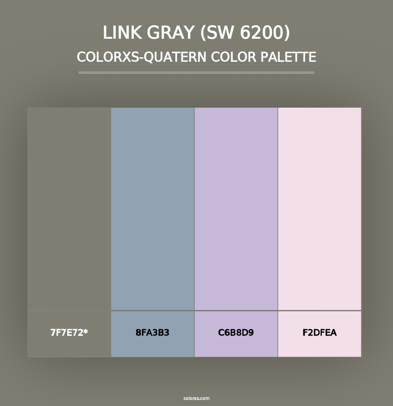 Link Gray (SW 6200) - Colorxs Quad Palette