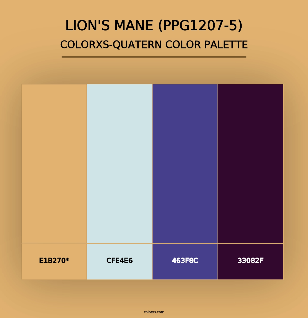 Lion's Mane (PPG1207-5) - Colorxs Quad Palette