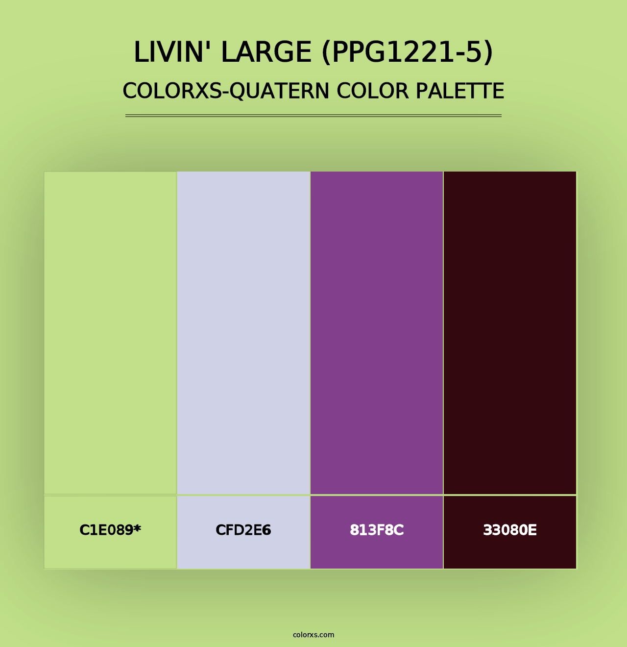 Livin' Large (PPG1221-5) - Colorxs Quad Palette