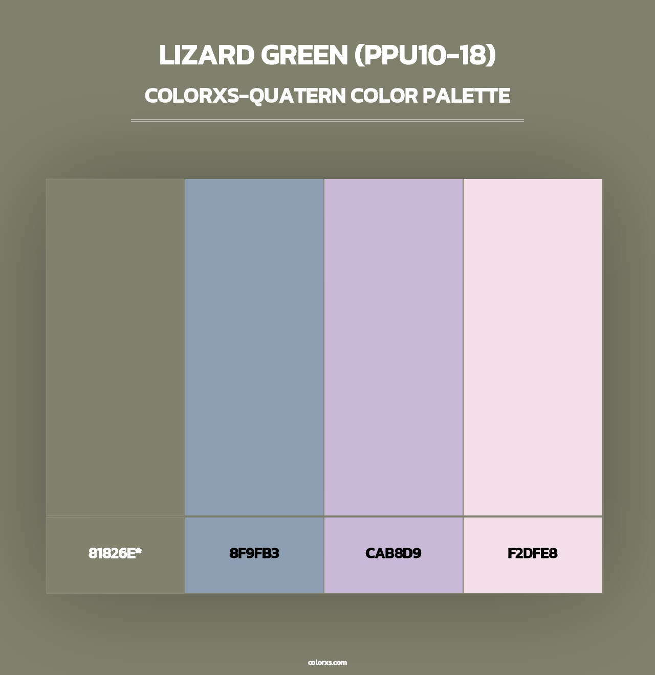 Lizard Green (PPU10-18) - Colorxs Quad Palette