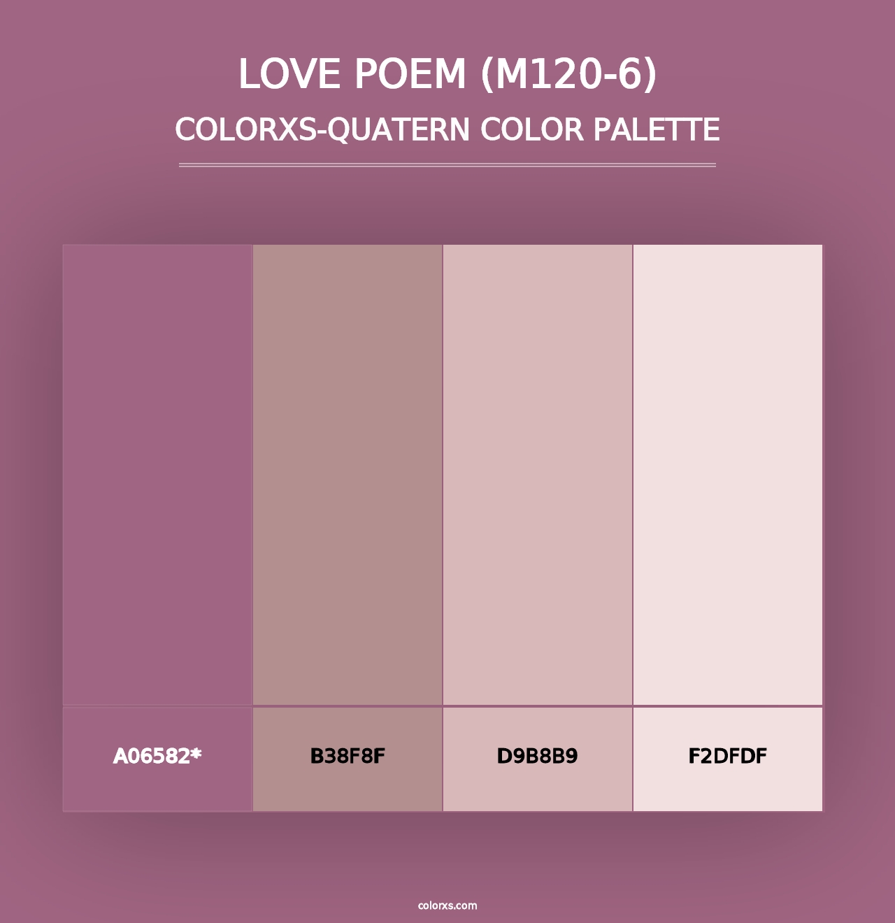 Love Poem (M120-6) - Colorxs Quad Palette