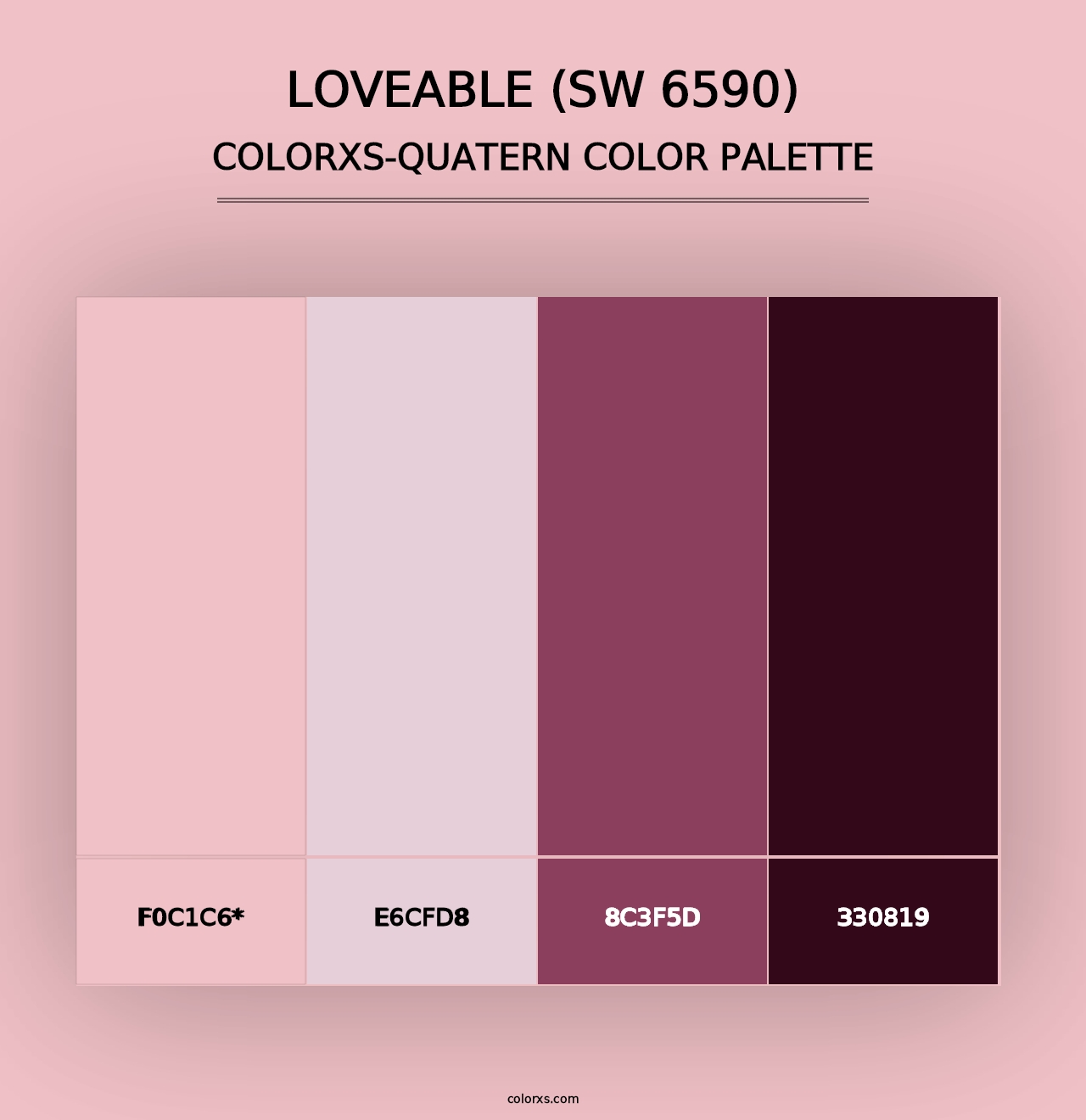 Loveable (SW 6590) - Colorxs Quad Palette