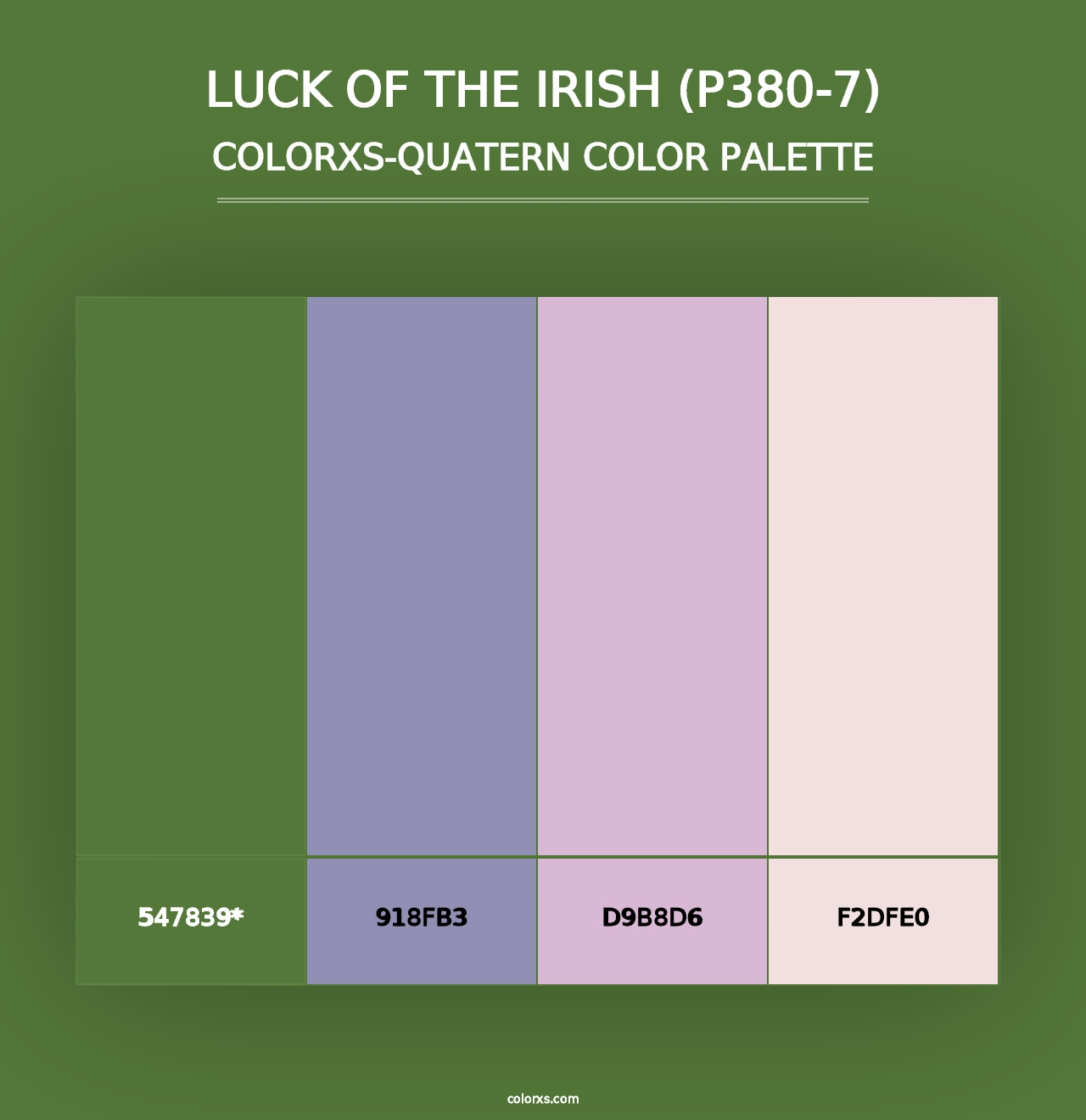 Luck Of The Irish (P380-7) - Colorxs Quad Palette