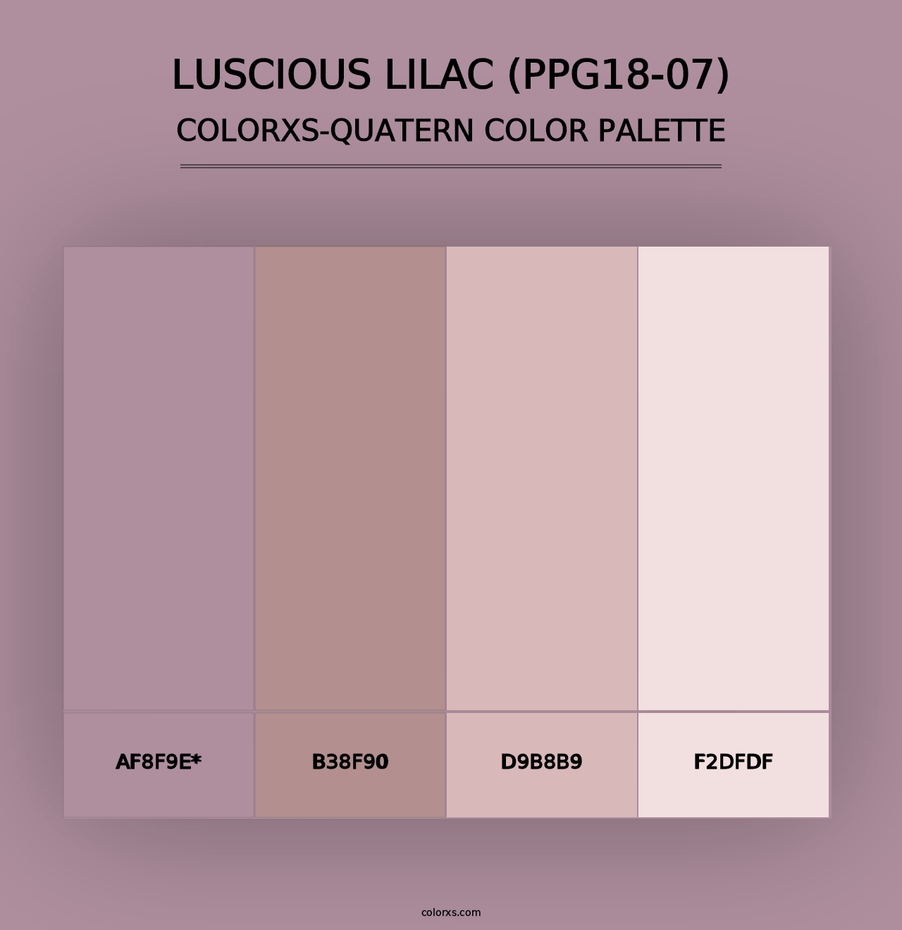 Luscious Lilac (PPG18-07) - Colorxs Quad Palette