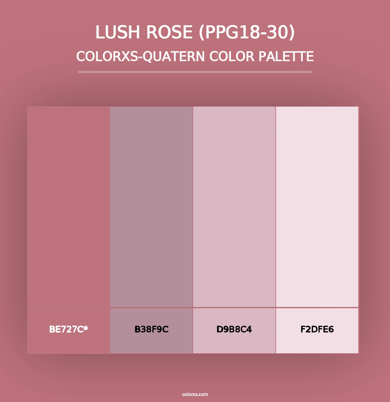 Lush Rose (PPG18-30) - Colorxs Quad Palette