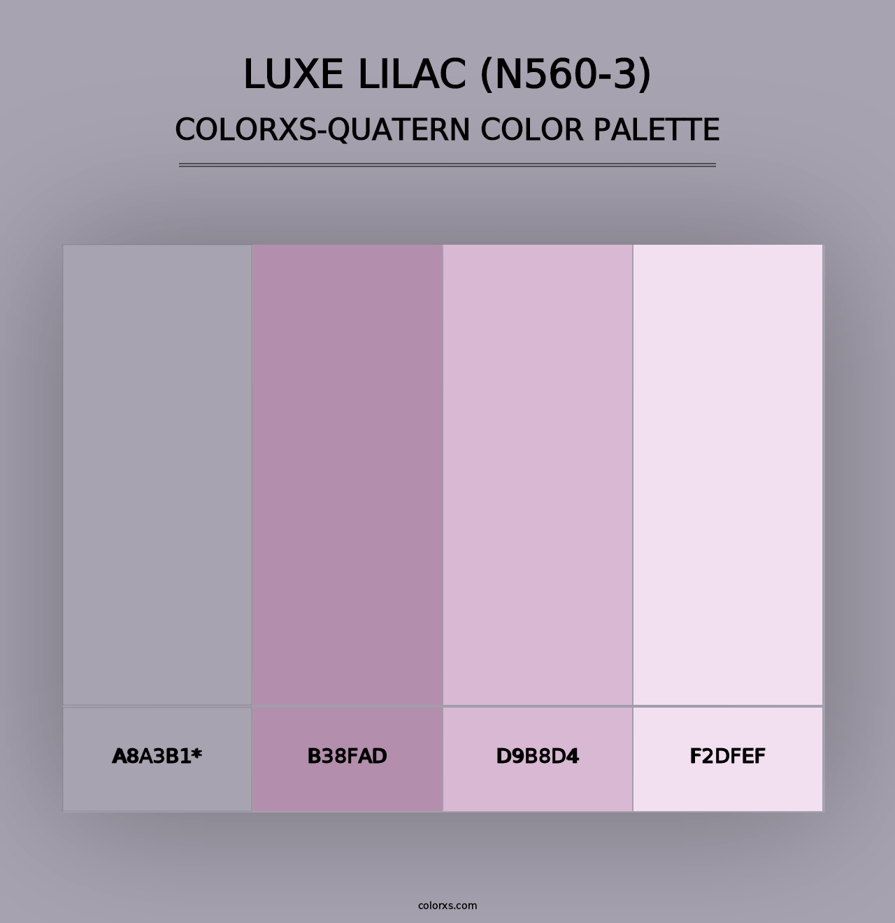 Luxe Lilac (N560-3) - Colorxs Quad Palette