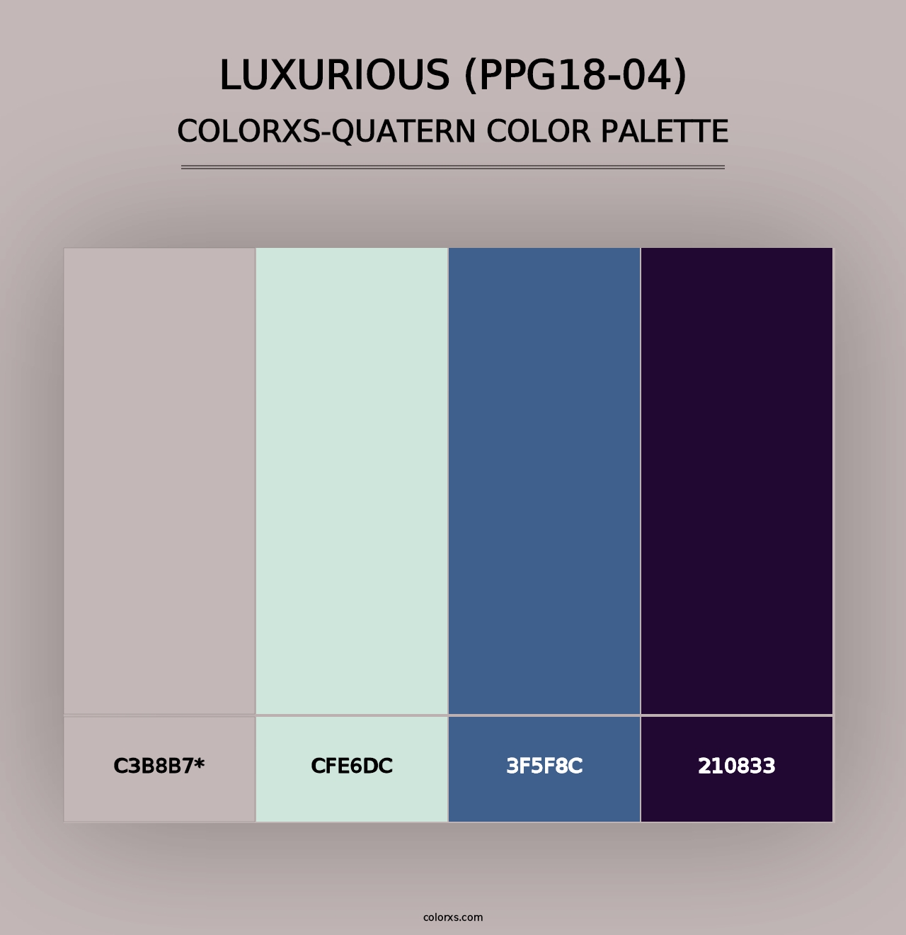 Luxurious (PPG18-04) - Colorxs Quad Palette