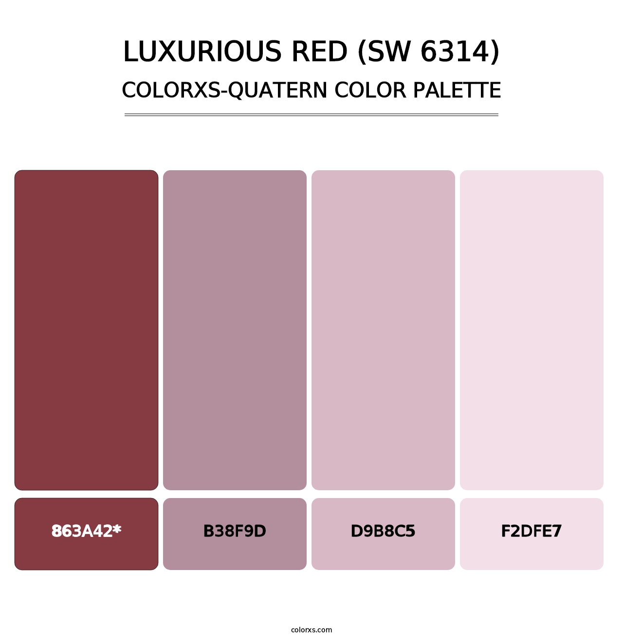 Luxurious Red (SW 6314) - Colorxs Quad Palette