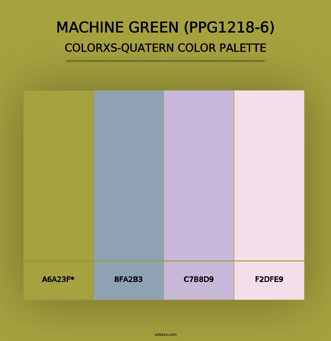 Machine Green (PPG1218-6) - Colorxs Quad Palette