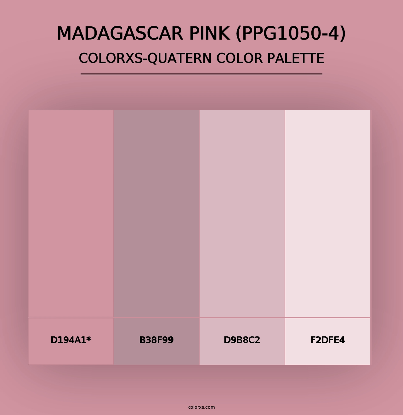 Madagascar Pink (PPG1050-4) - Colorxs Quad Palette