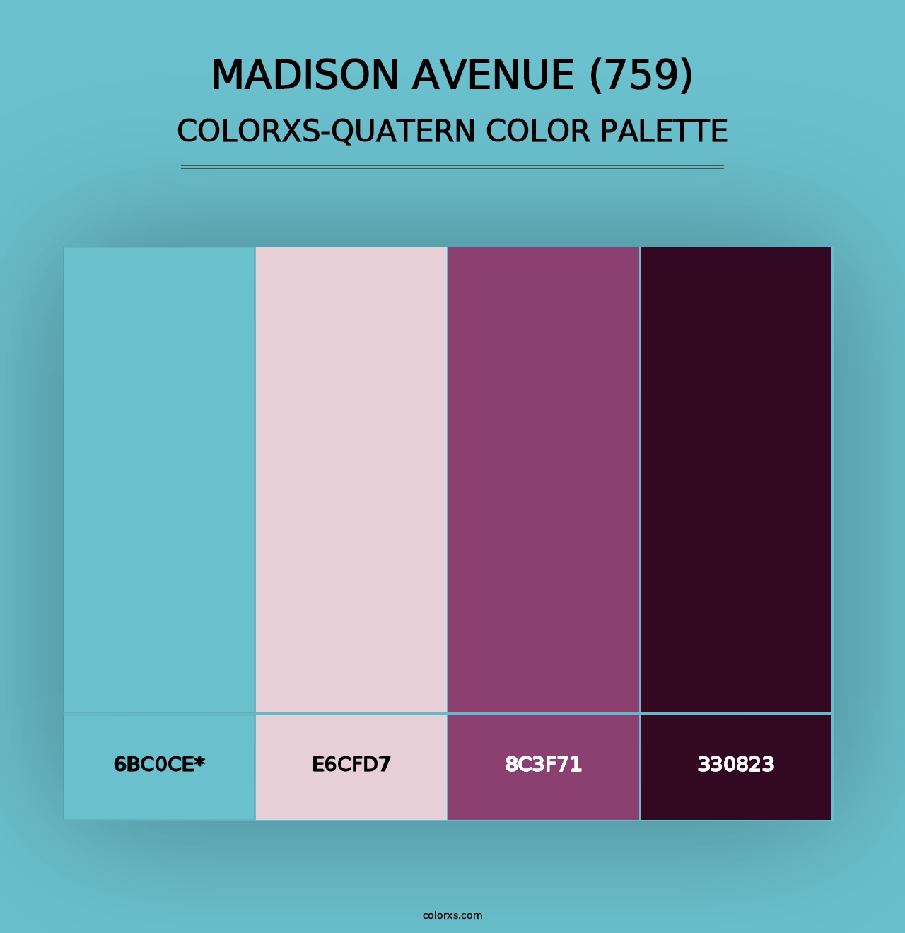 Madison Avenue (759) - Colorxs Quad Palette