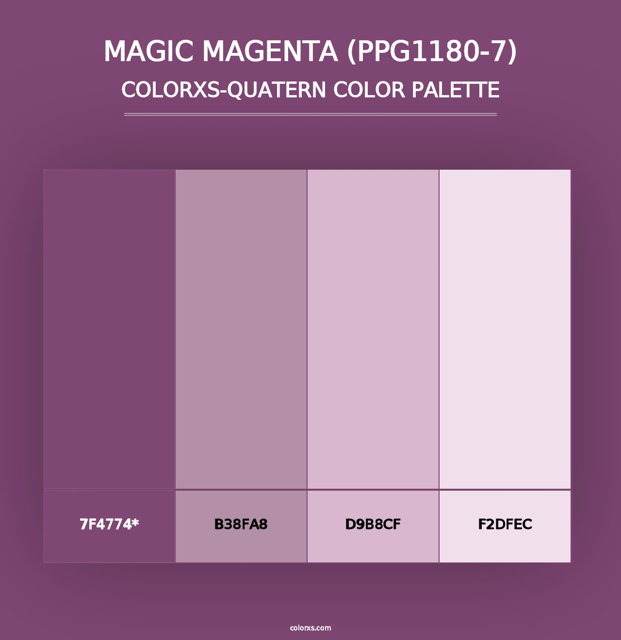 Magic Magenta (PPG1180-7) - Colorxs Quad Palette