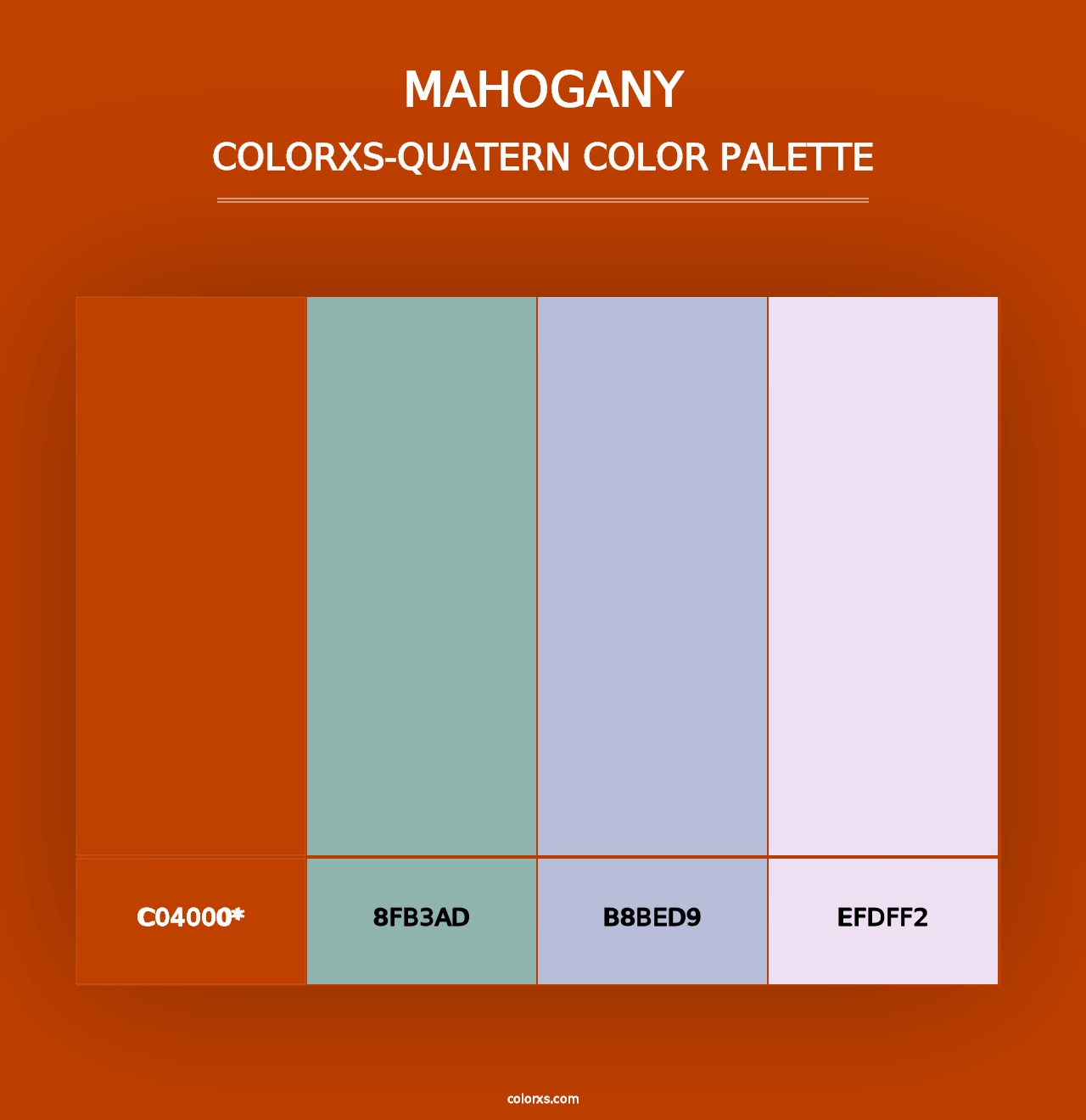 Mahogany - Colorxs Quad Palette