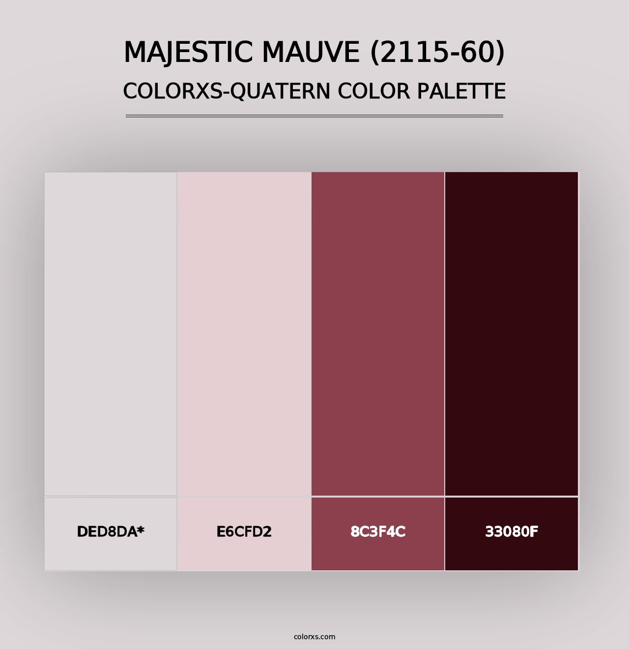 Majestic Mauve (2115-60) - Colorxs Quad Palette